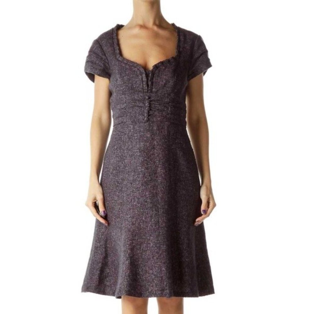 Nanette Lepore purple tweed dress